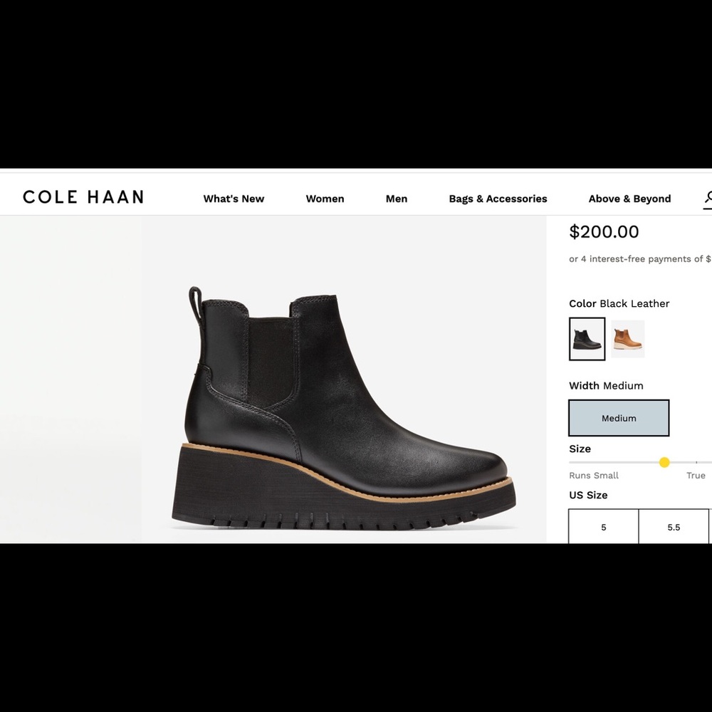 Cole Haan ZEROGRAND City Wedge Chelsea Boot